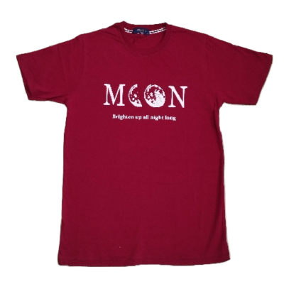 تیشرت مردانه طرح ماه  (moon) قرمز